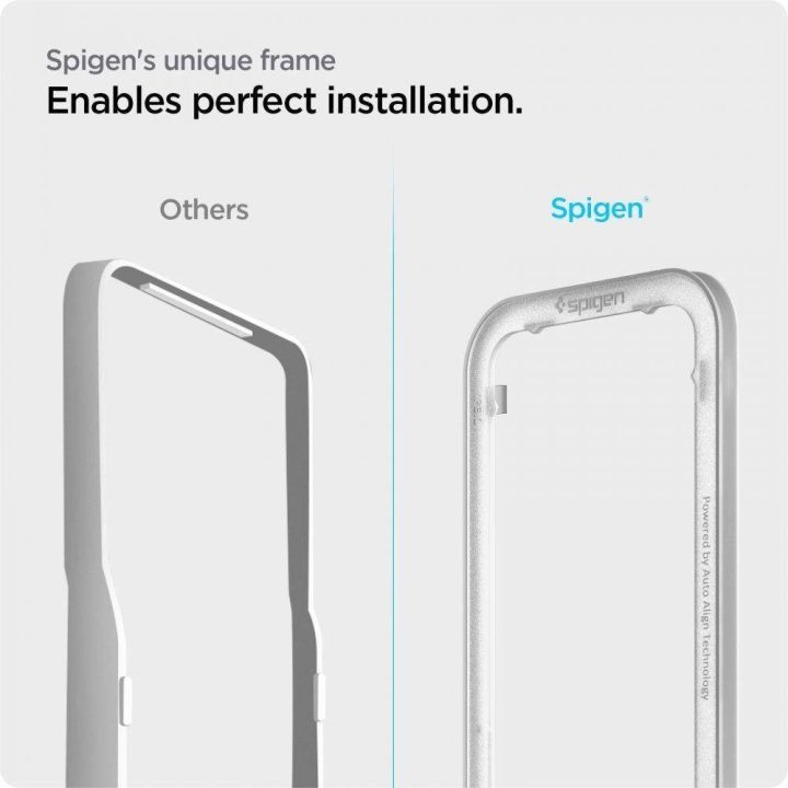 Apsauginis stiklas Spigen ALM GLASS FC 2 PAKETAI IPHONE 13/13 PRO / 14 BLACK