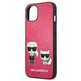 Karl Lagerfeld KLHCP13SPCUSKCP iPhone 13 mini 5.4 fuksija/juostelė deklas Ikonik Karl & Choupette