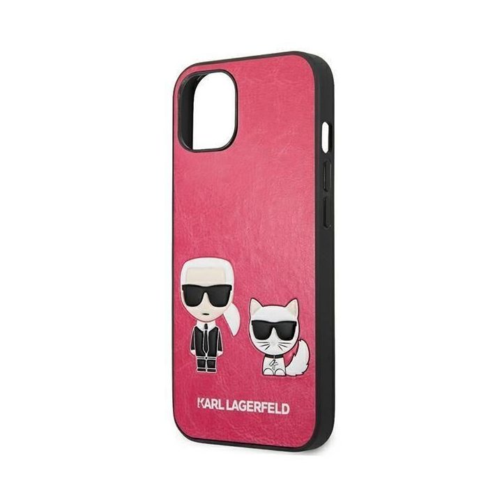 Karl Lagerfeld KLHCP13SPCUSKCP iPhone 13 mini 5.4 fuksija/juostelė deklas Ikonik Karl & Choupette