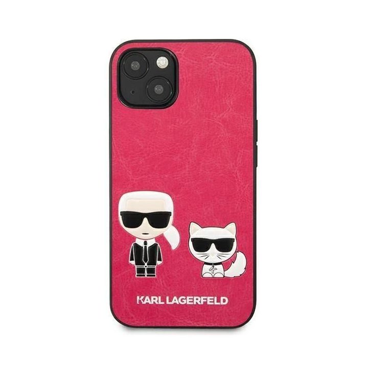 Karl Lagerfeld KLHCP13SPCUSKCP iPhone 13 mini 5.4 fuksija/juostelė deklas Ikonik Karl & Choupette