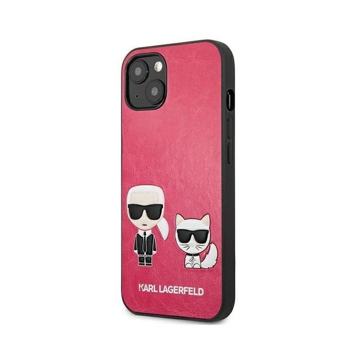 Karl Lagerfeld KLHCP13SPCUSKCP iPhone 13 mini 5.4 fuksija/juostelė deklas Ikonik Karl & Choupette