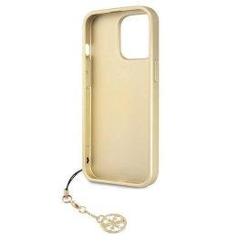 Guess GUHCP13XGF4GGR iPhone 13 Pro Max 6.7 pilkos/pilkos spalvos deklas 4G Charms Collection