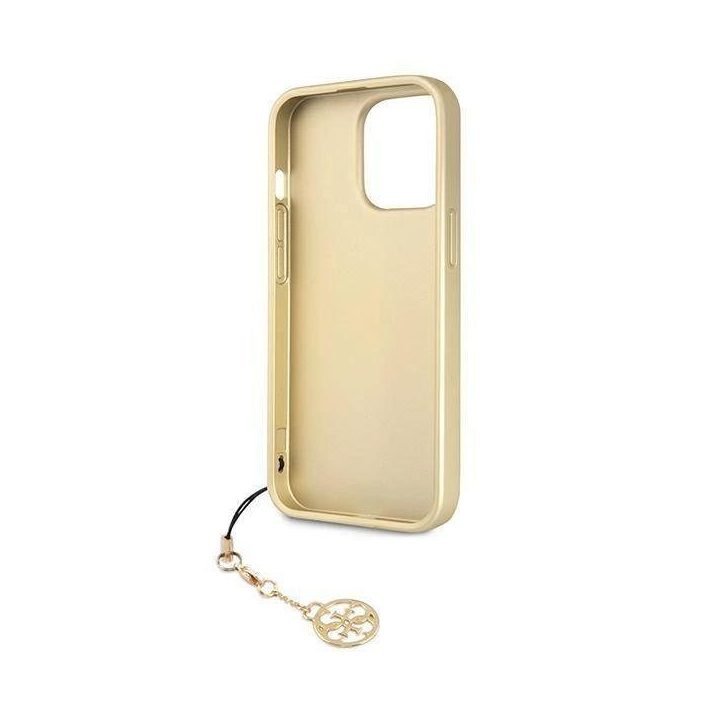 Guess GUHCP13XGF4GGR iPhone 13 Pro Max 6.7 pilkos/pilkos spalvos deklas 4G Charms Collection