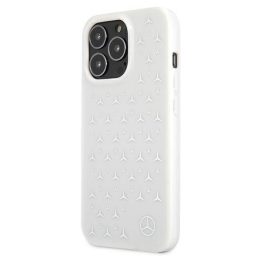 Mercedes MEHCP13XESPWH iPhone 13 Pro Max 6,7 baltos/baltos spalvos deklas Silver Stars Pattern