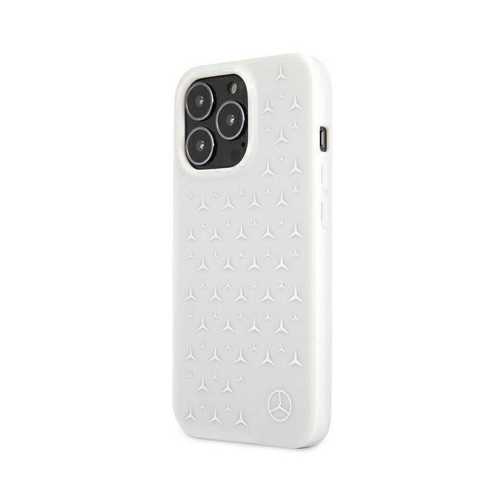 Mercedes MEHCP13XESPWH iPhone 13 Pro Max 6,7 baltos/baltos spalvos deklas Silver Stars Pattern