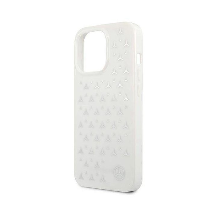 Mercedes MEHCP13XESPWH iPhone 13 Pro Max 6,7 baltos/baltos spalvos deklas Silver Stars Pattern