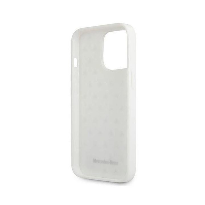 Mercedes MEHCP13XESPWH iPhone 13 Pro Max 6,7 baltos/baltos spalvos deklas Silver Stars Pattern