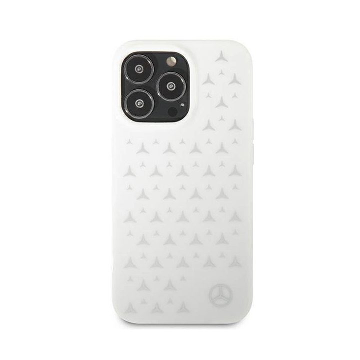Mercedes MEHCP13XESPWH iPhone 13 Pro Max 6,7 baltos/baltos spalvos deklas Silver Stars Pattern