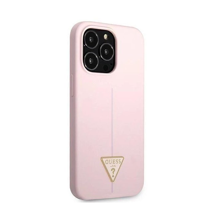 Guess GUHCP13XSLTGU iPhone 13 Pro Max 6,7 violetinės/violetinės spalvos deklas Silikoninis trikampis