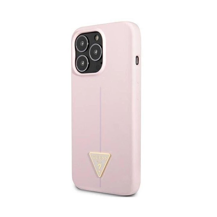 Guess GUHCP13XSLTGU iPhone 13 Pro Max 6,7 violetinės/violetinės spalvos deklas Silikoninis trikampis
