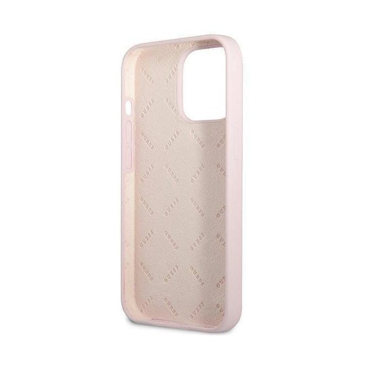 Guess GUHCP13XSLTGU iPhone 13 Pro Max 6,7 violetinės/violetinės spalvos deklas Silikoninis trikampis