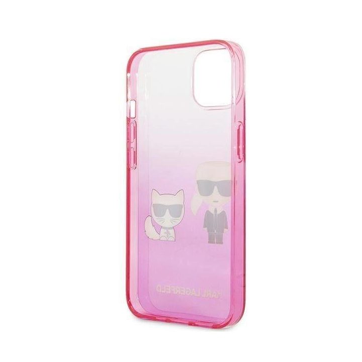 Karl Lagerfeld KLHCP13STGKCP iPhone 13 mini 5,4 deklas różowy/pink Gradient Ikonik Karl & Choupette