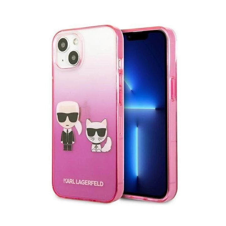 Karl Lagerfeld KLHCP13STGKCP iPhone 13 mini 5,4 deklas różowy/pink Gradient Ikonik Karl & Choupette