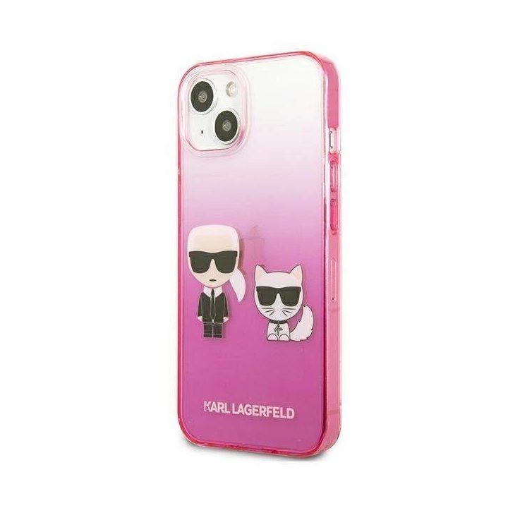 Karl Lagerfeld KLHCP13STGKCP iPhone 13 mini 5,4 deklas różowy/pink Gradient Ikonik Karl & Choupette