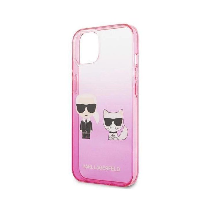 Karl Lagerfeld KLHCP13STGKCP iPhone 13 mini 5,4 deklas różowy/pink Gradient Ikonik Karl & Choupette