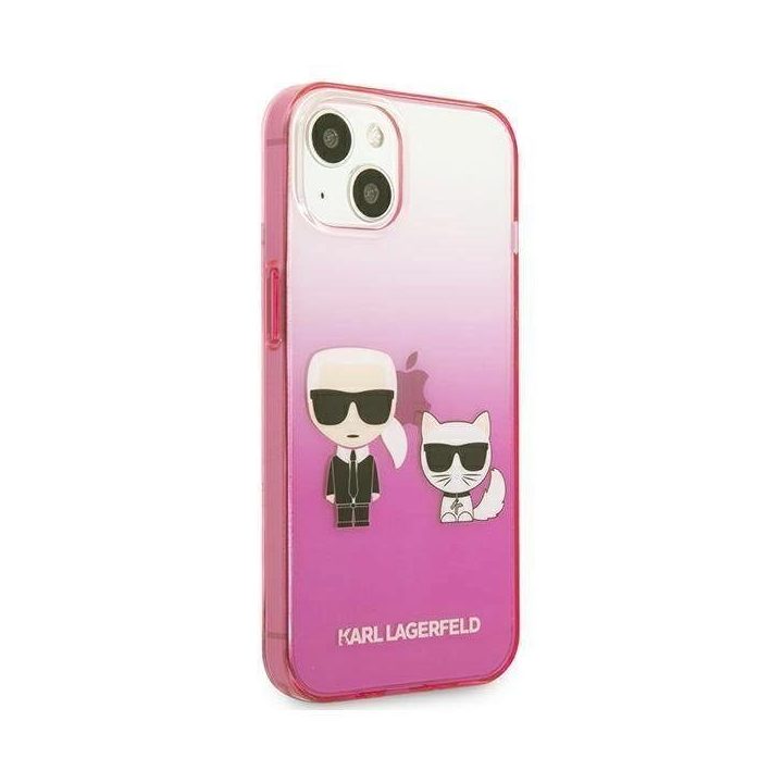 Karl Lagerfeld KLHCP13STGKCP iPhone 13 mini 5,4 deklas różowy/pink Gradient Ikonik Karl & Choupette