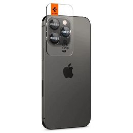 Spigen OPTIK.TR EZ FIT KAMEROS APSAUGA 2 PAKETAI IPHONE 14 PRO / 14 PRO MAX / 15 PRO / 15 PRO MAX BLACK
