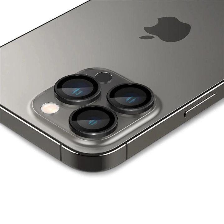 Spigen OPTIK.TR EZ FIT KAMEROS APSAUGA 2 PAKETAI IPHONE 14 PRO / 14 PRO MAX / 15 PRO / 15 PRO MAX BLACK