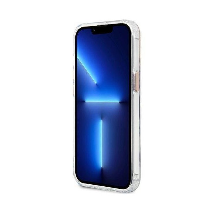 Guess GUHMP13XHTRMD iPhone 13 Pro Max 6,7 aukso / aukso spalvos deklas Metalinis kontūras Magsafe