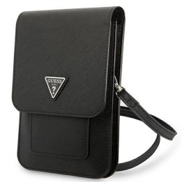 Guess rankinė GUWBSATMBK juoda / juoda Saffiano trikampis