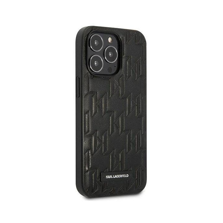 Karl Lagerfeld KLHCP13LMNMP1K iPhone 13 Pro / 13 6,1 deklas juodas / juodas Monogramos plokštelė