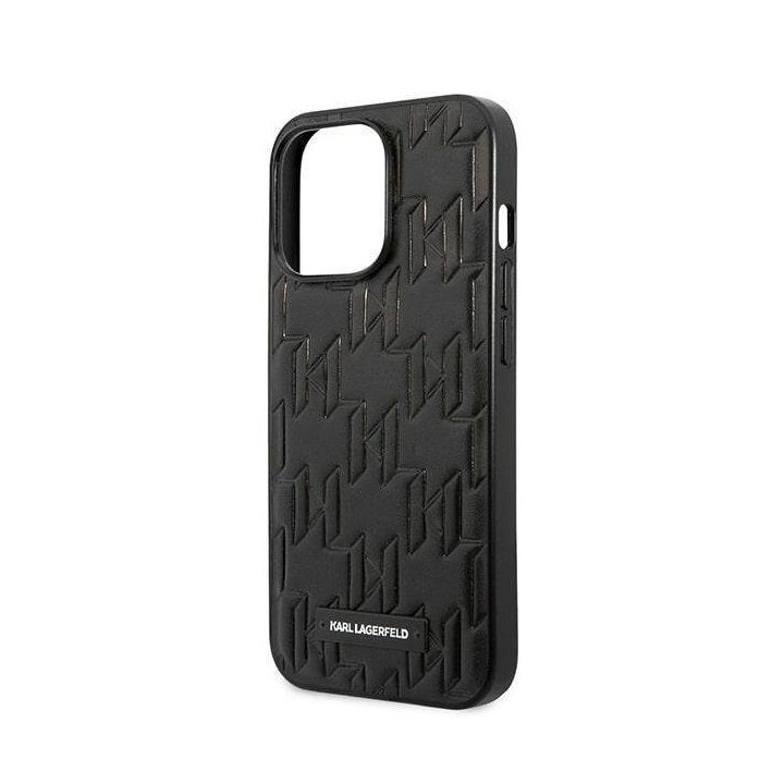 Karl Lagerfeld KLHCP13LMNMP1K iPhone 13 Pro / 13 6,1 deklas juodas / juodas Monogramos plokštelė