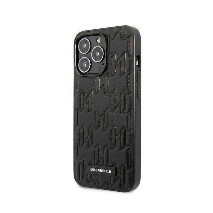 Karl Lagerfeld KLHCP13LMNMP1K iPhone 13 Pro / 13 6,1 deklas juodas / juodas Monogramos plokštelė