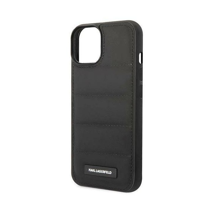 Karl Lagerfeld KLHCP14SPSQAK iPhone 14 6,1 deklas juodas/juodas Puffy Elongated Logo