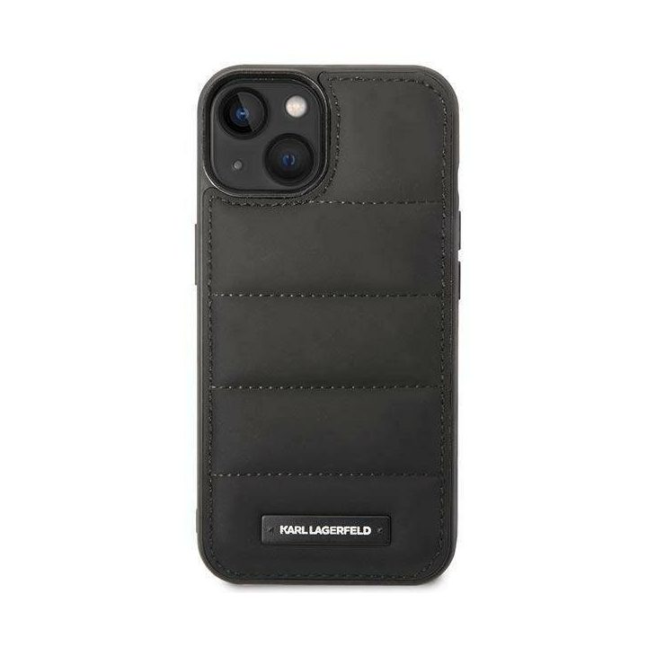 Karl Lagerfeld KLHCP14SPSQAK iPhone 14 6,1 deklas juodas/juodas Puffy Elongated Logo