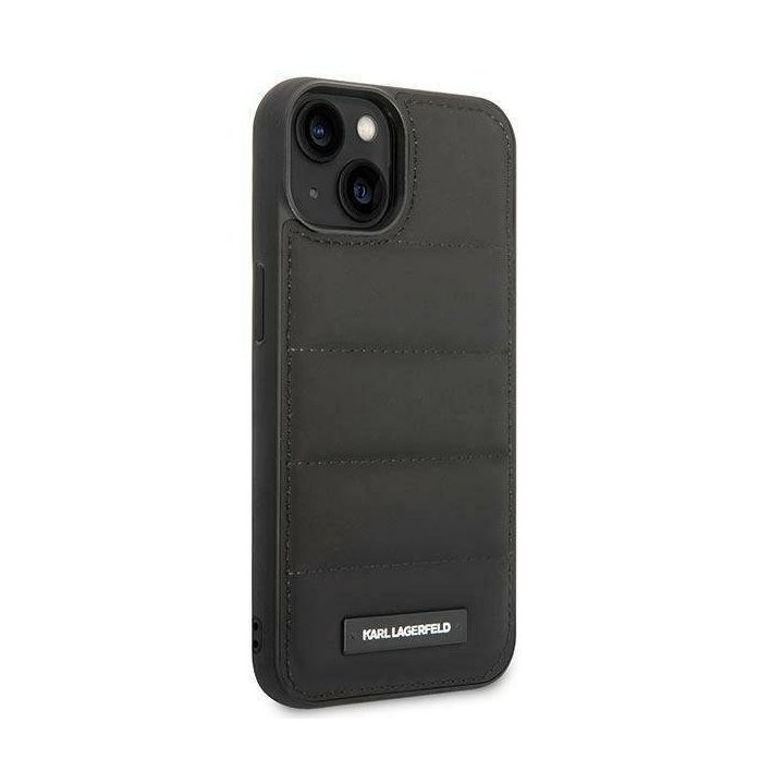 Karl Lagerfeld KLHCP14SPSQAK iPhone 14 6,1 deklas juodas/juodas Puffy Elongated Logo