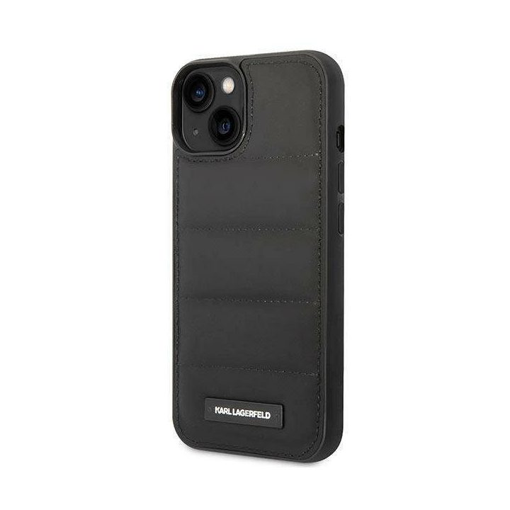 Karl Lagerfeld KLHCP14SPSQAK iPhone 14 6,1 deklas juodas/juodas Puffy Elongated Logo