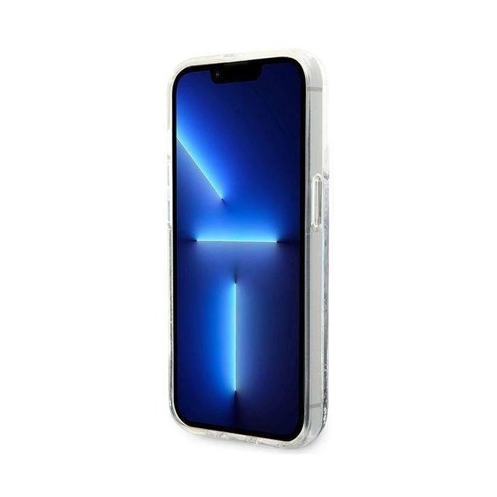 Karl Lagerfeld KLHCP14XLCRSGRS iPhone 14 Pro Max 6,7 sidabro / sidabro spalvos deklas Liquid Glitter RSG