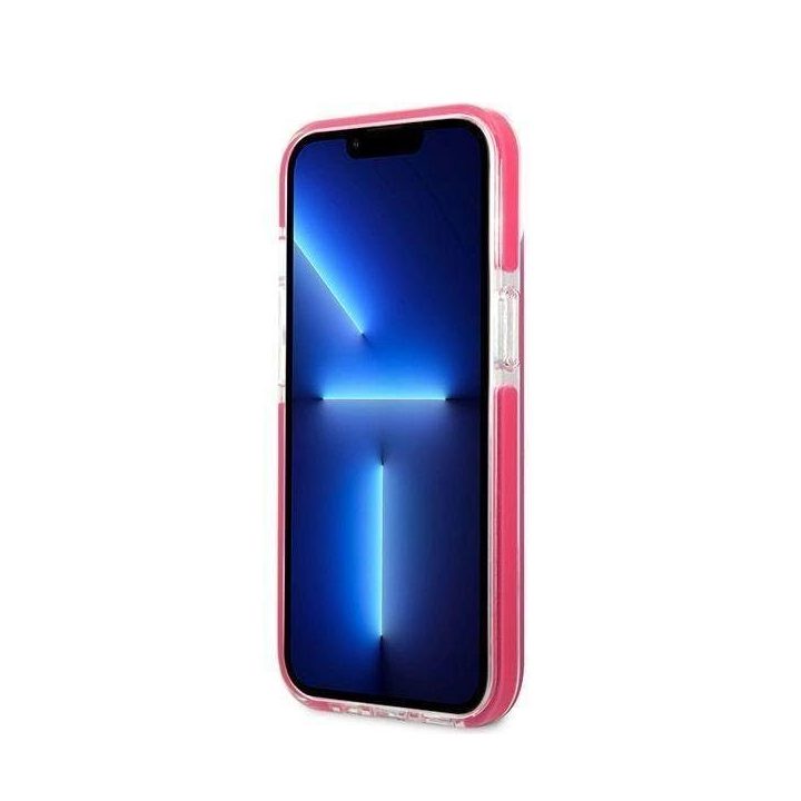 Dėklas Karl Lagerfeld Choupette Head na iPhone 13 mini - fuksjowy