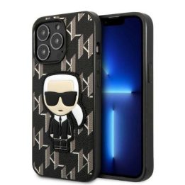 Karl Lagerfeld KLHCP13LPMNIKBK iPhone 13 Pro / 13 6,1 deklas juodas/juodas Monogram Ikonik Patch