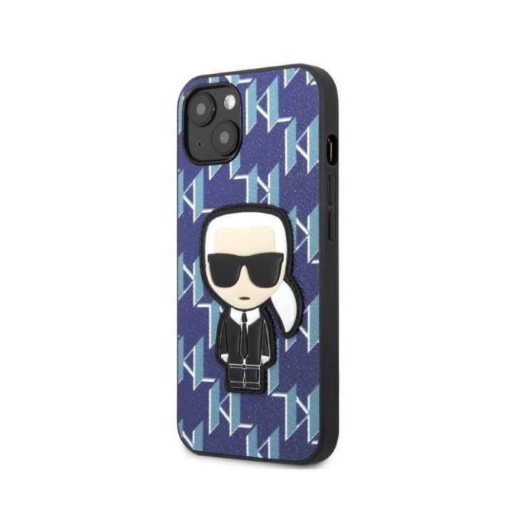 Karl Lagerfeld KLHCP13MPMNIKBL iPhone 13 6,1 deklas mėlyna/mėlyna Monogram Ikonik Patch
