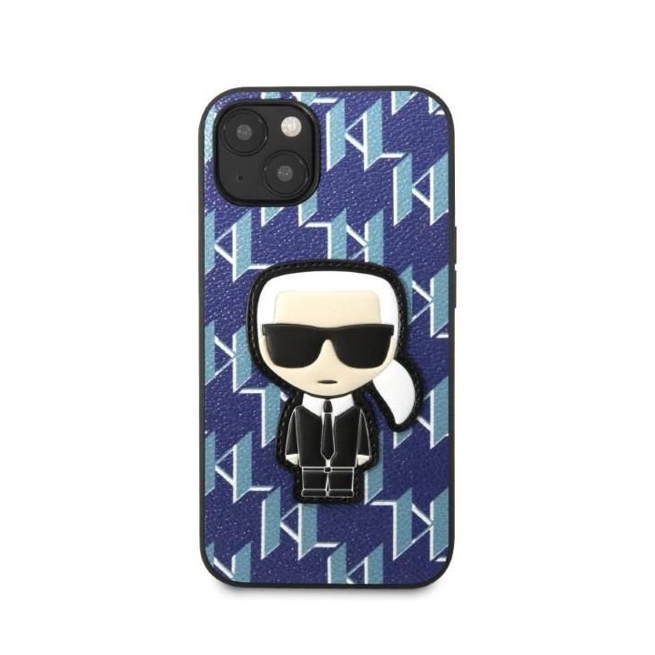 Karl Lagerfeld KLHCP13MPMNIKBL iPhone 13 6,1 deklas mėlyna/mėlyna Monogram Ikonik Patch