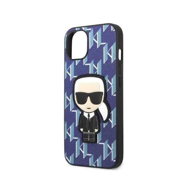 Karl Lagerfeld KLHCP13MPMNIKBL iPhone 13 6,1 deklas mėlyna/mėlyna Monogram Ikonik Patch