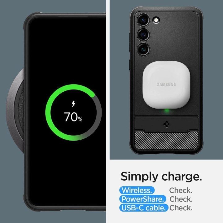 Spigen RUGGED ARMOR GALAXY S23 MATINIAI BLACK