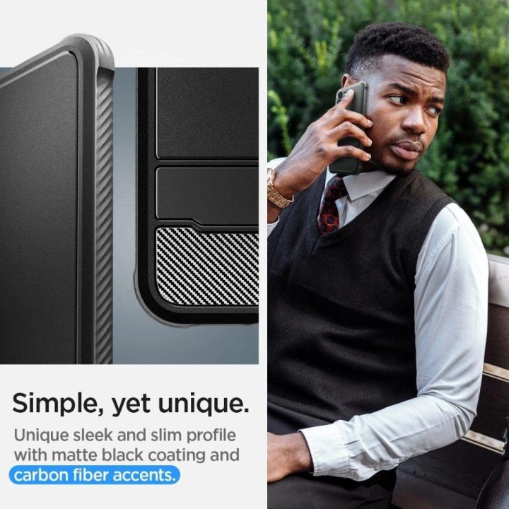 Spigen RUGGED ARMOR GALAXY S23 MATINIAI BLACK