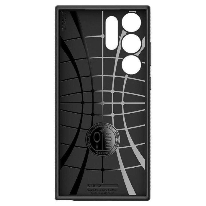 Spigen Samsung Galaxy S23 Ultra Liquid Air serijos TPU dėklas - matinės juodos spalvos