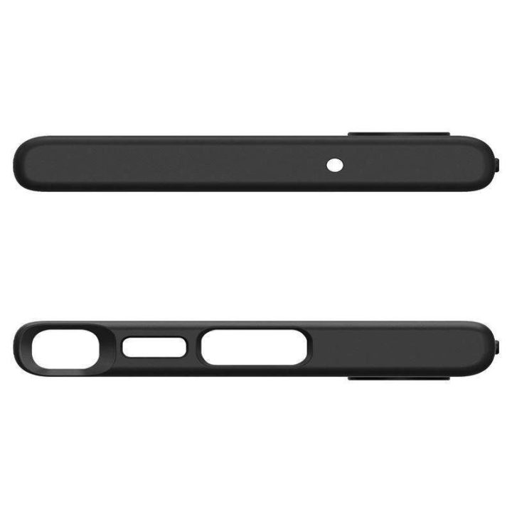Spigen Samsung Galaxy S23 Ultra Liquid Air serijos TPU dėklas - matinės juodos spalvos