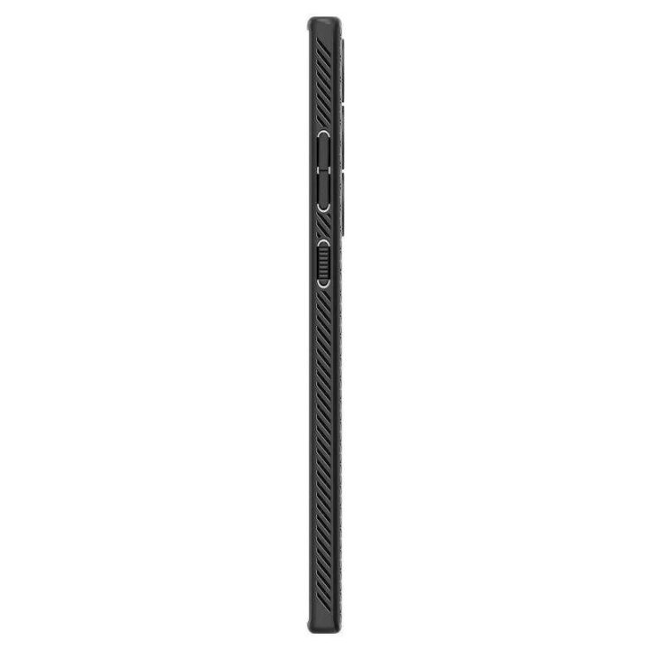 Spigen Samsung Galaxy S23 Ultra Liquid Air serijos TPU dėklas - matinės juodos spalvos