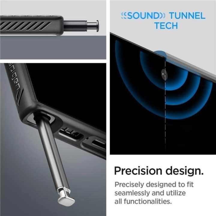 Spigen Samsung Galaxy S23 Ultra Liquid Air serijos TPU dėklas - matinės juodos spalvos