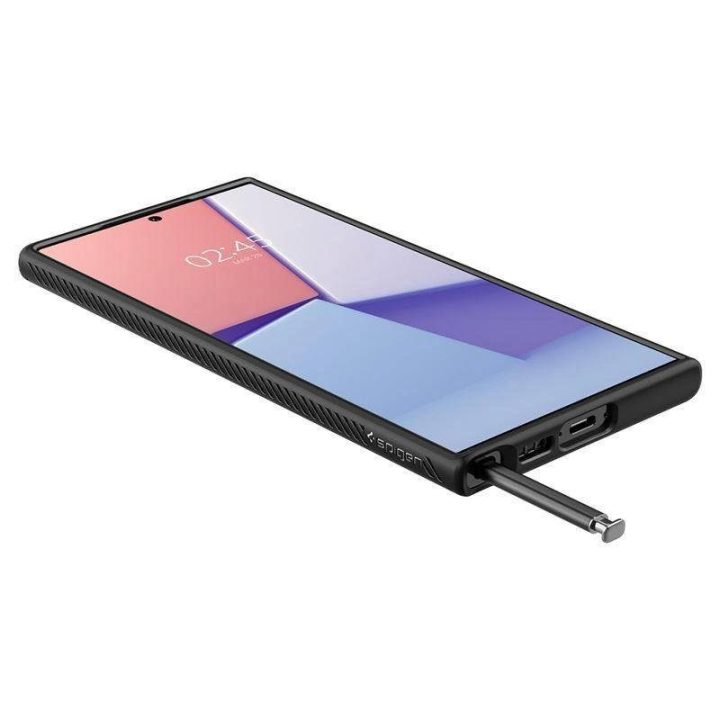 Spigen Samsung Galaxy S23 Ultra Liquid Air serijos TPU dėklas - matinės juodos spalvos