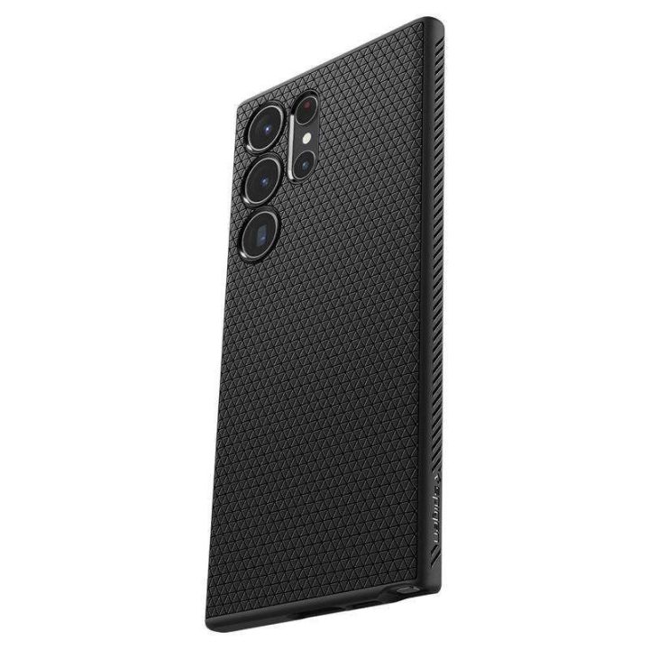 Spigen Samsung Galaxy S23 Ultra Liquid Air serijos TPU dėklas - matinės juodos spalvos