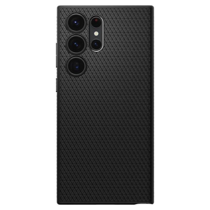 Spigen Samsung Galaxy S23 Ultra Liquid Air serijos TPU dėklas - matinės juodos spalvos