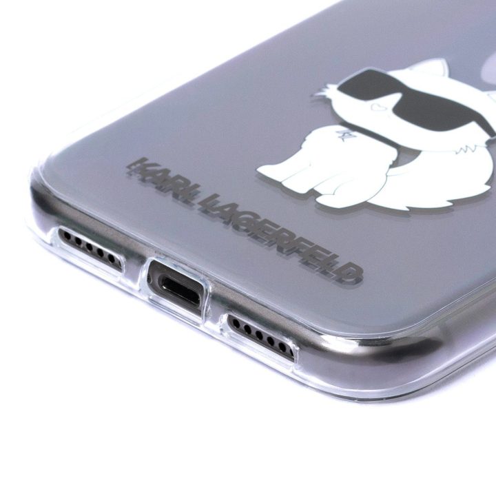 Karl Lagerfeld dėklas iPhone 11 / XR iš serijos Ikonik Choupette - skaidrus