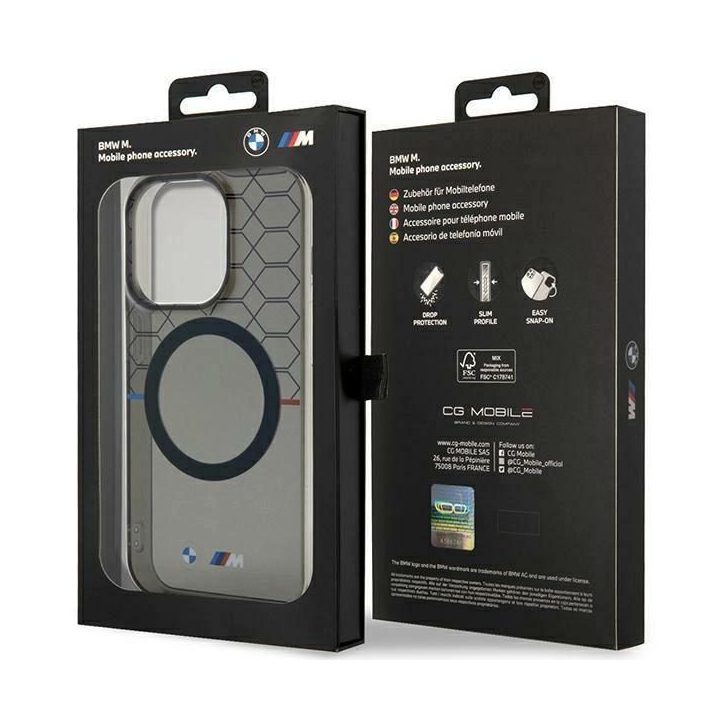 Dėklas BMW BMHMP14XHGPK iPhone 14 Pro Max 6.7 pilkos/pilkos spalvos deklas MagSafe