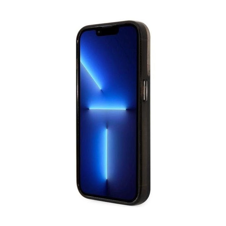 Guess GUHCP14LLC4PSGK iPhone 14 Pro 6,1 juodos/juodos spalvos deklas Liquid Glitter 4G Transculent