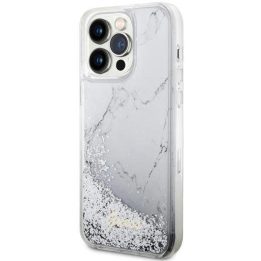 Guess GUHCP14XLCSGSGGH iPhone 14 Pro Max 6,7 baltos/baltos spalvos deklas Liquid Glitter Marble